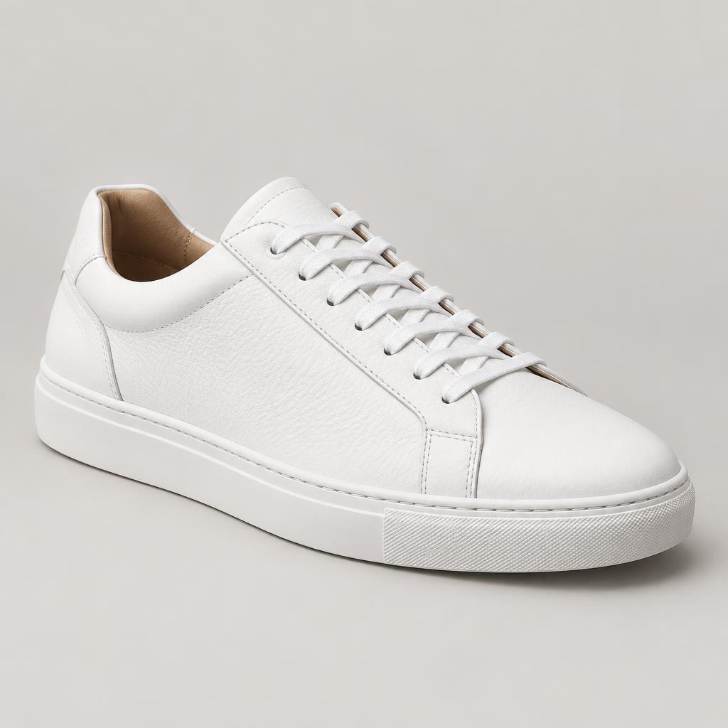 Tênis casual couro branco
